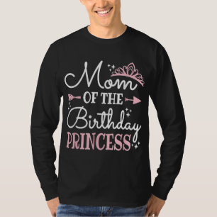 Cute Mum Of The Birthday Princess Funny Mummy Moth T-Shirt