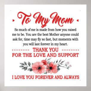 Cute Mum poem love you  Poster