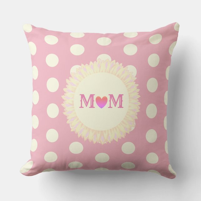 Cute Mum Polka Dots Cushion (Front)