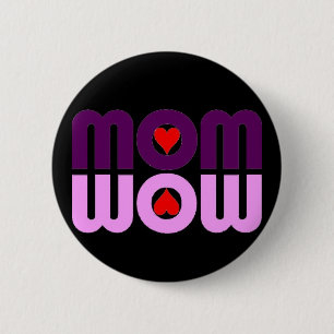 Cute Mum reflection with hearts 6 Cm Round Badge