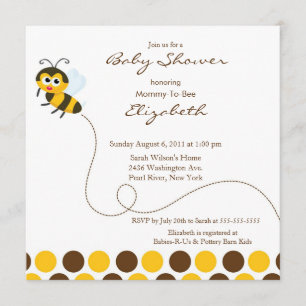 CUTE Mum to Bee Baby Shower Invitation