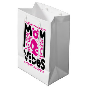 Cute Mum vibes word art Medium Gift Bag