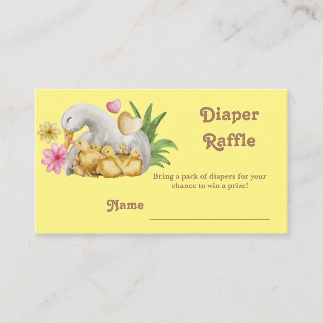 Cute Mummy and Baby Animal Baby Shower Game Enclosure Card (Front)