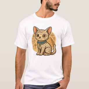 Cute Mummy Cat � Ancient Egypt Art Oversized T-Shi T-Shirt