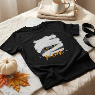 Cute Mummy Cat Meow Halloween T-Shirt