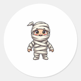 Cute Mummy Character – Halloween Costume Shirt Classic Round Sticker
