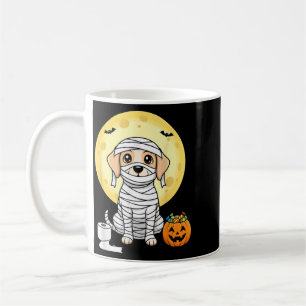 Cute Mummy Dog Halloween Full Moon Puppy Trick Or Coffee Mug