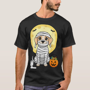 Cute Mummy Dog Halloween Full Moon Puppy Trick Or T-Shirt