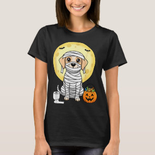Cute Mummy Dog Halloween Full Moon Puppy Trick Or T-Shirt