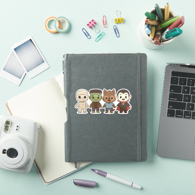 Cute mummy, Frankenstein, Dracula, werewolf    (iPad Cover)