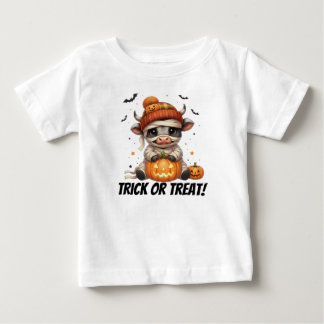 Cute Mummy Highland Cow Kids Halloween T-shirt