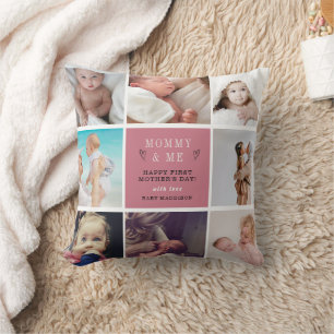 Cute Mummy & Me Photo Collage – 1st Mother’s Day Cushion