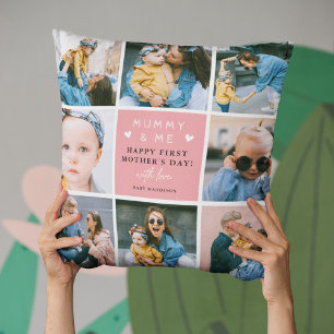 Cute 'Mummy & Me' Photo Collage 1st Mother's Day Cushion
