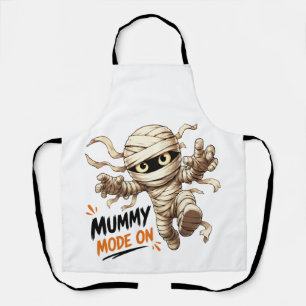 Cute Mummy Mode On Halloween Apron