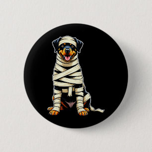 Cute Mummy Rottweiler Funny Dog Lover Halloween 6 Cm Round Badge