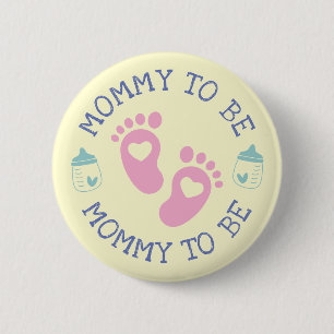 Cute Mummy To Be Custom Baby Shower Party 6 Cm Round Badge