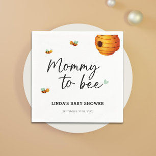 Cute Mummy To Bee Baby Shower Napkin