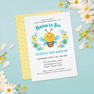 Cute Mummy to Bee Boy Baby Shower Invitation