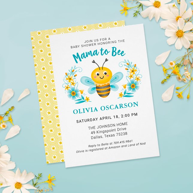 Cute Mummy to Bee Boy Baby Shower Invitation (Creator Uploaded)