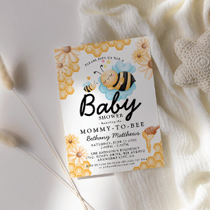 Cute Mummy-to-Bee Summer Baby Shower Invitation