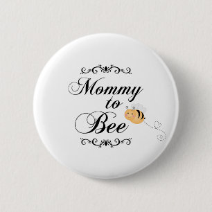 Cute mummy to bee swirls pinkback button