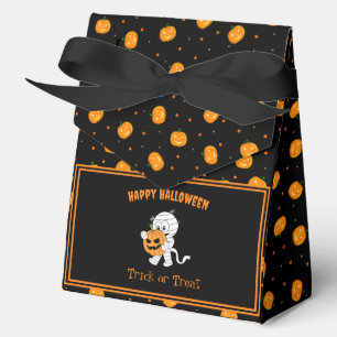 Cute Mummy with Jack-o'-Lantern Pattern Halloween Favour Box