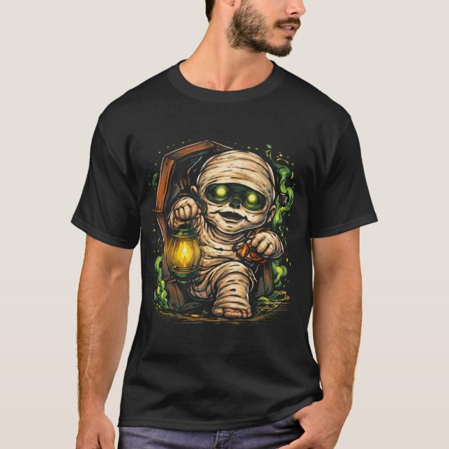 Cute Mummy with Lantern T-Shirt (Front)