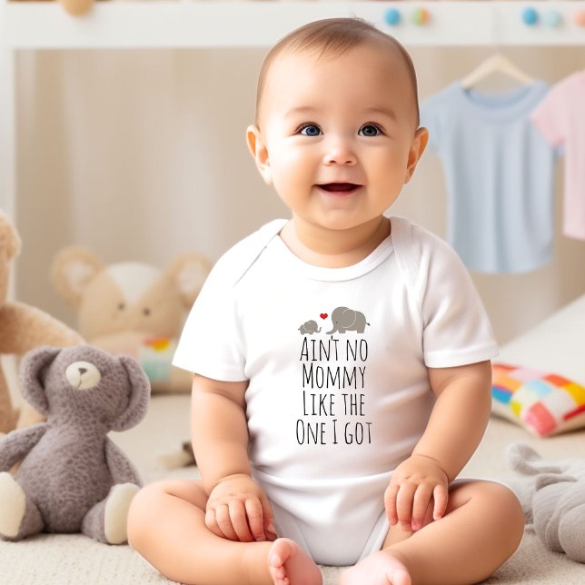 Cute Mummy's Baby Elephants Bodysuit (Cute Mommy's Baby Elephants Bodysuit)