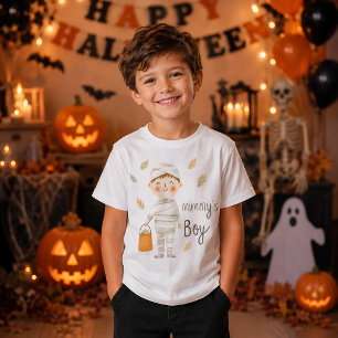 Cute Mummy's Boy Halloween Trick or Treat T-Shirt