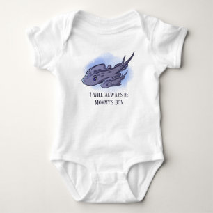 cute Mummy's boy stingray  Baby Bodysuit