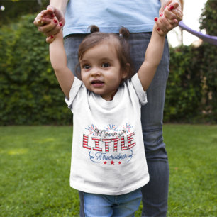 Cute Mummy's Little Firecracker 4th July Firework Baby T-Shirt