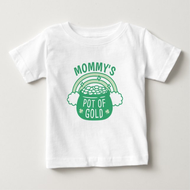 Cute Mummy's Pot Of Gold Baby T-Shirt (Front)