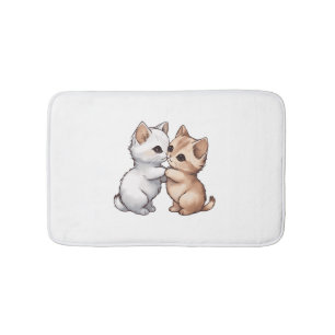 Cute Munchkin Cat Classic T-Shirt Bath Mat