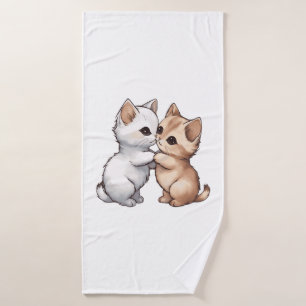 Cute Munchkin Cat Classic T-Shirt Bath Towel