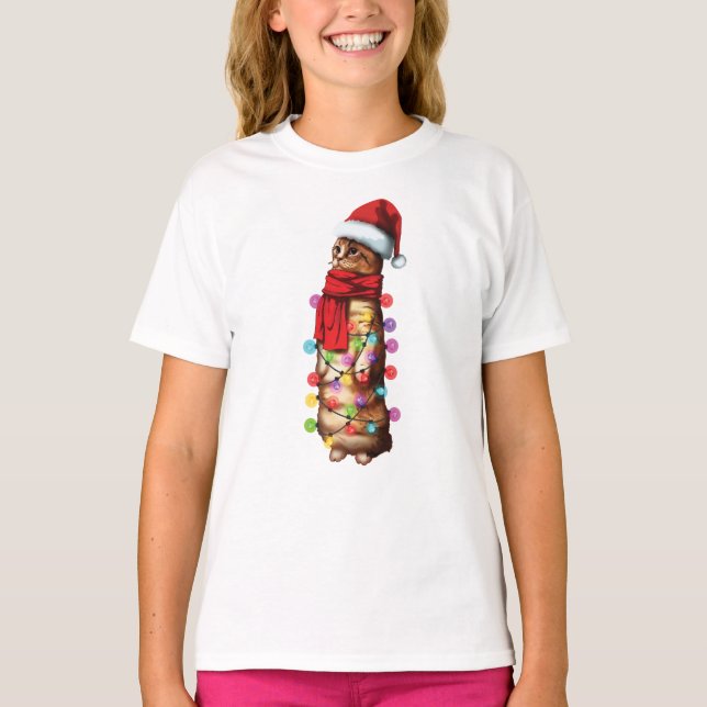 Cute Munchkin Cat Lover Funny Xmas Holiday Gift T-Shirt (Front)