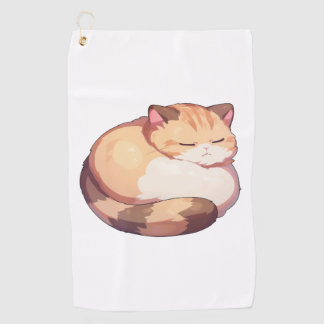 Cute Munchkin Cat Sleeping Classic T-Shirt Golf Towel