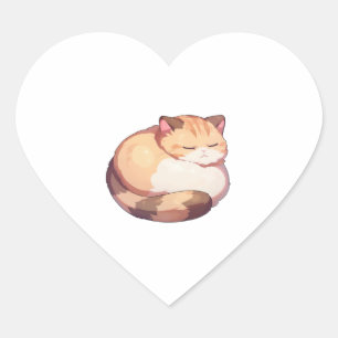 Cute Munchkin Cat Sleeping Classic T-Shirt Heart Sticker