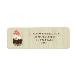 Cute Mushroom Address Label