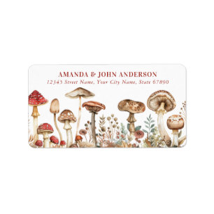 Cute Mushroom Address Labels