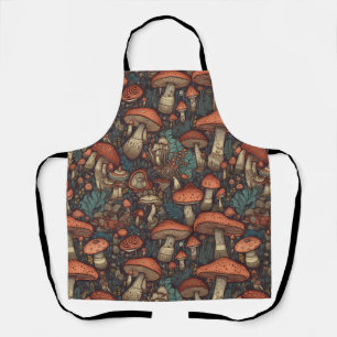 Cute Mushroom All-Over Print Apron