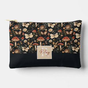 Cute Mushroom and Flowers Fall Pattern Accessory Pouch