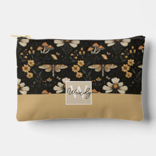 Cute Mushroom and Flowers Fall Pattern Accessory Pouch