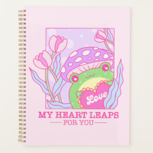 Cute Mushroom and Frog - My Heart Leaps For You Planner
