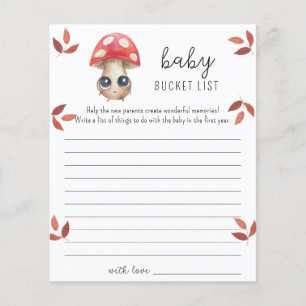 Cute mushroom - Baby bucket list game