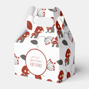 Cute Mushroom  Baby Shower Garden Forest Thank You Favour Box