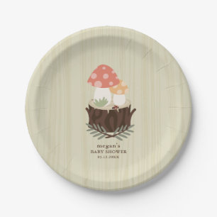 Cute Mushroom Baby Shower Napkin Paper Plate