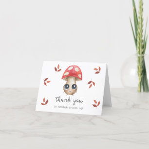 Cute mushroom - baby shower thank you  card