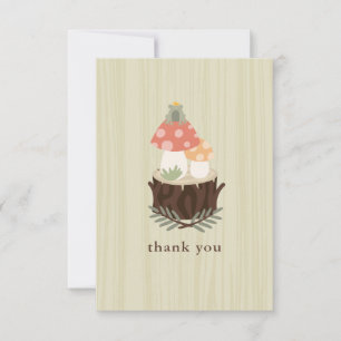Cute Mushroom Baby Shower Thank You  Card