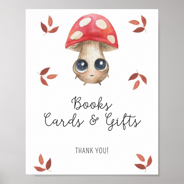 Cute mushroom - Books cards and gifts Poster (Front)