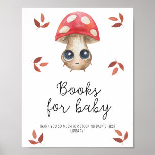 Cute mushroom - Books for baby poster